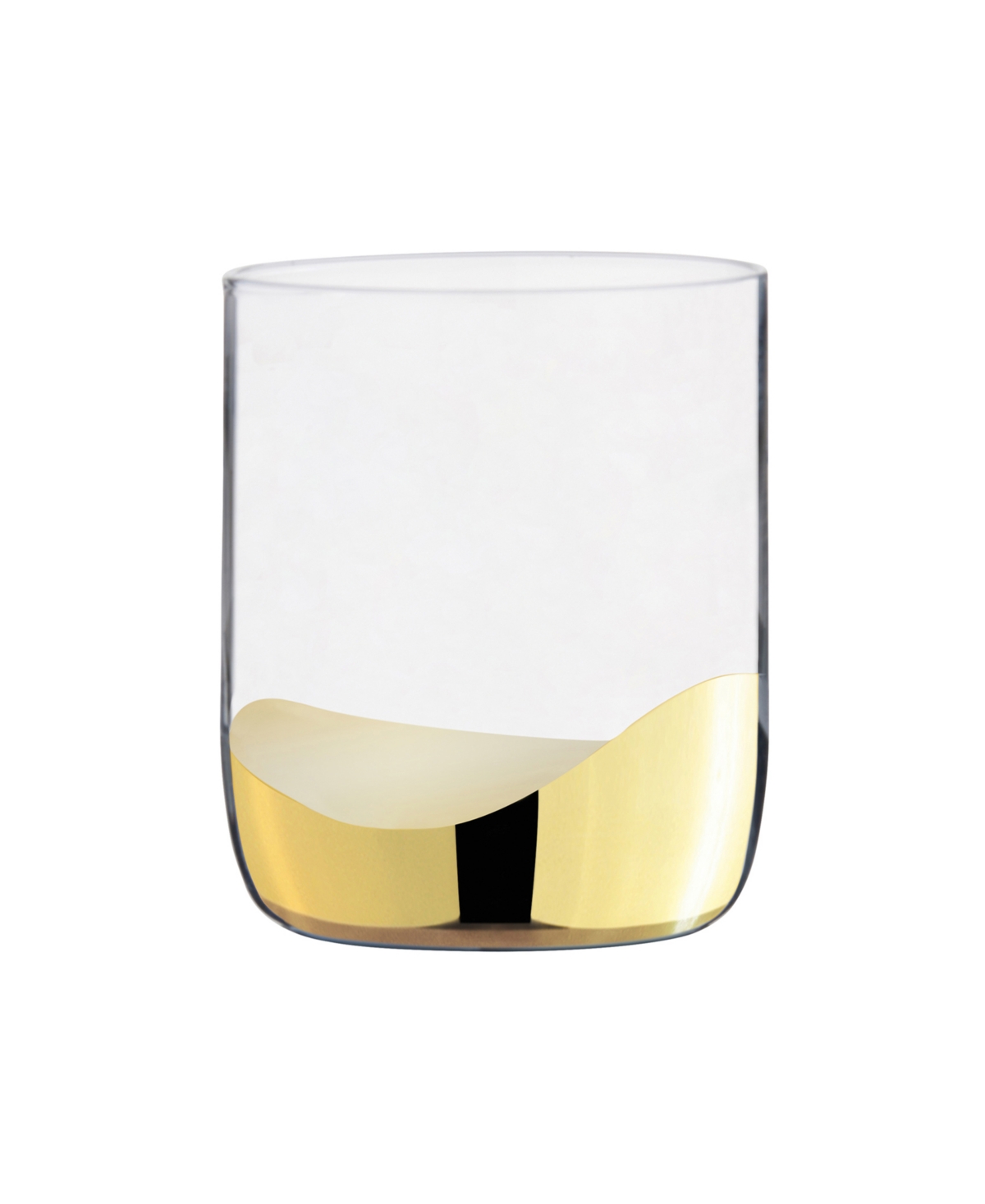 Anton Studio Designs Wave Double Old Fashioned Tumblers, Set Of 2 In Gold