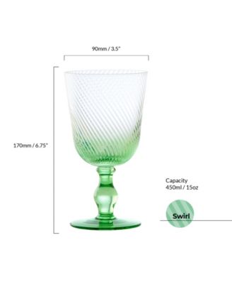 Swirl Wine Glasses, Set of 4