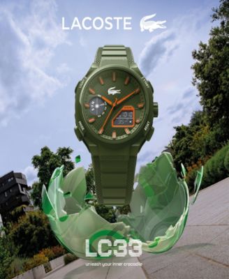 Men's LC33 Khaki Silicone Strap Watch 45mm