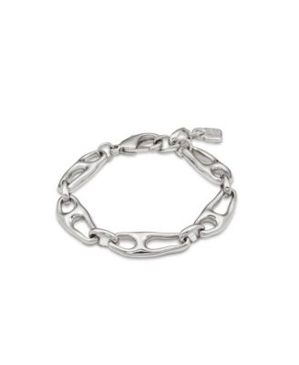 UNOde50 Sterling Silver and 18k Gold Plated Carabiner Clasp Bracelet 29090₽