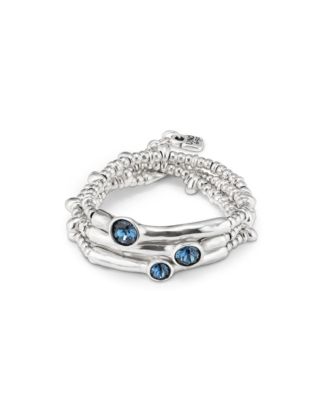 UNOde50 Sterling Silver- Plated Triple Faceted Metal Bracelet 34690₽