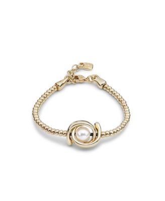 UNOde50 One Strand Elastic Double Moon Bead Metal Bracelet 32790₽