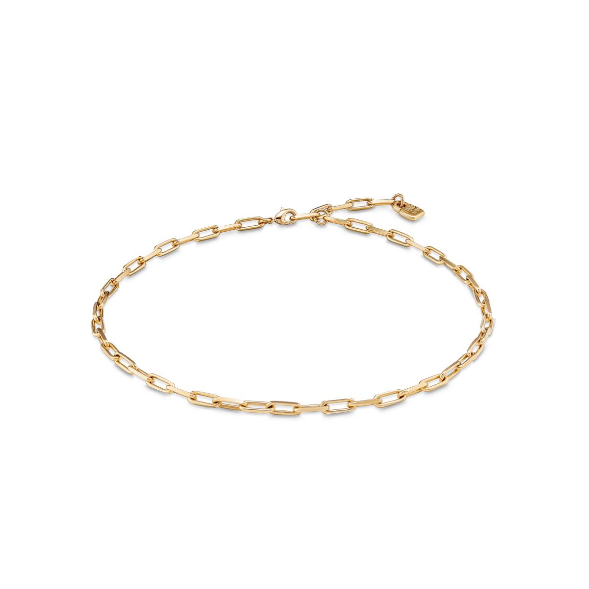 Unode50 Metal Alloy Short Elongated Links Chain In Gold