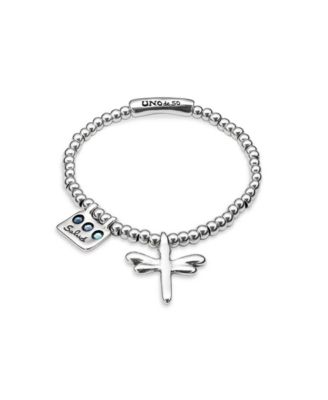 UNOde50 Sterling Silver Metal Beads Dragonfly Exquisite Bracelet 16890₽