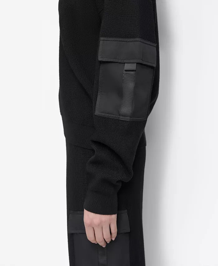 Women's Cargo V-Neck Sweater - thumbnail 4