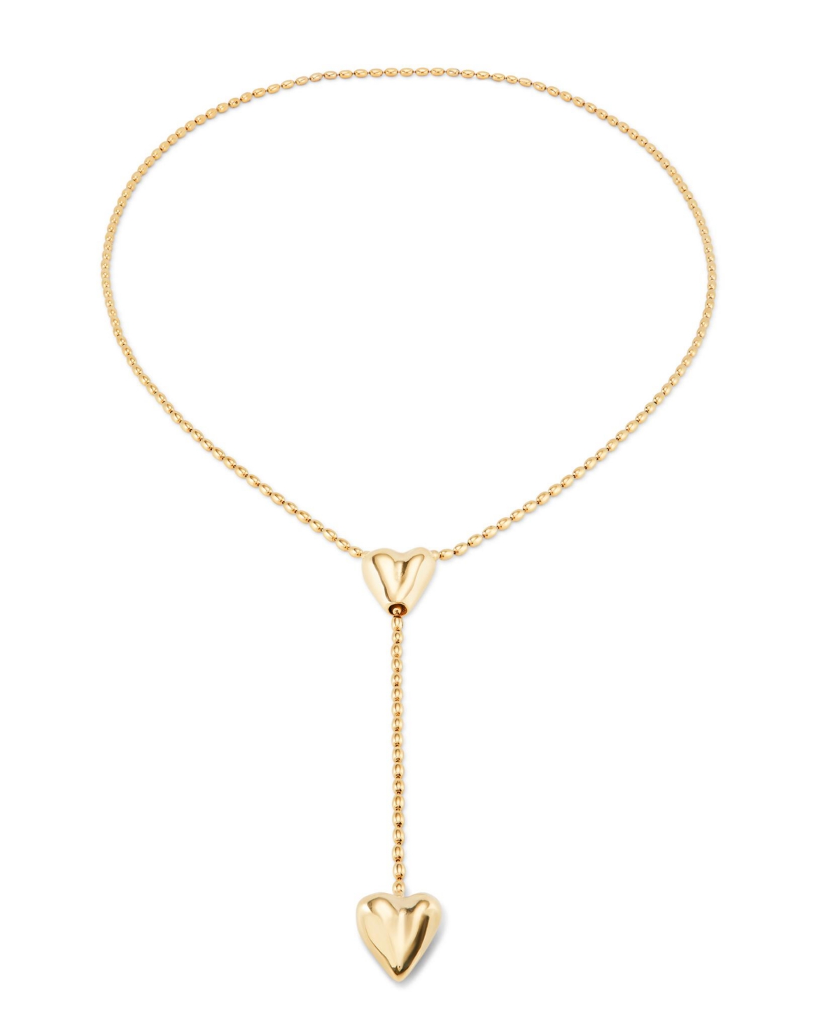Unode50 Two Hearts Metal Alloy Chain In Gold