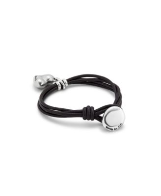 Sterling Silver Heart Charm 4 Leather Bracelet