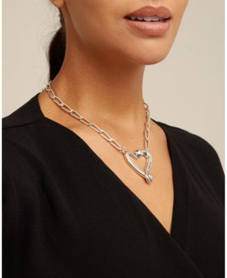 Metal Alloy Medium Heart Necklace