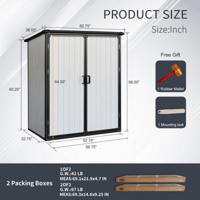 Durable, Spacious and Secure Outdoor Storage Shed with Lockable Doors