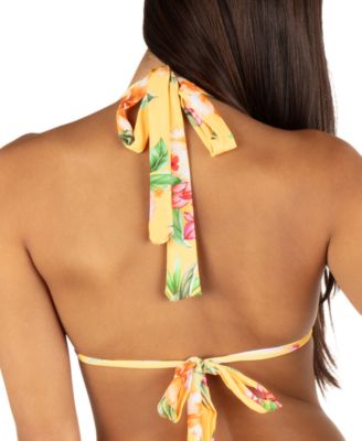 Верх и низ треугольного бикини с принтом от Hurly Juniors 