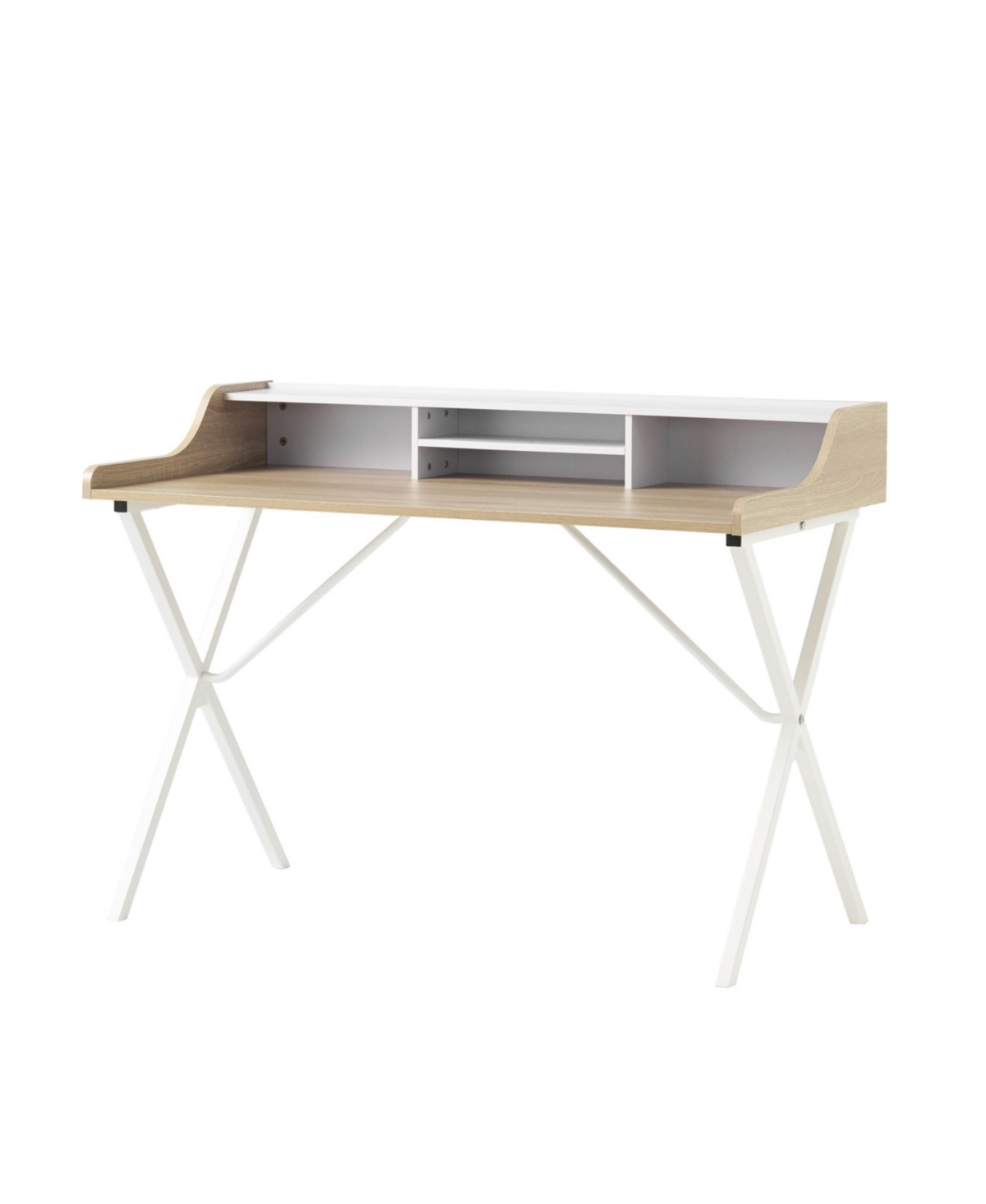 Streamdale Furniture Modern Computer Desk with Storage and Durable Iron Legs