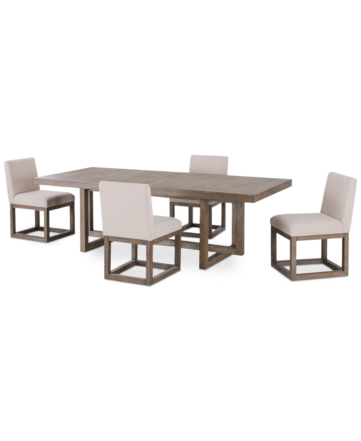 Macy's Portmore 5 Pc Rectangular Set (table & 4 Side Chairs), Created For  In Brown