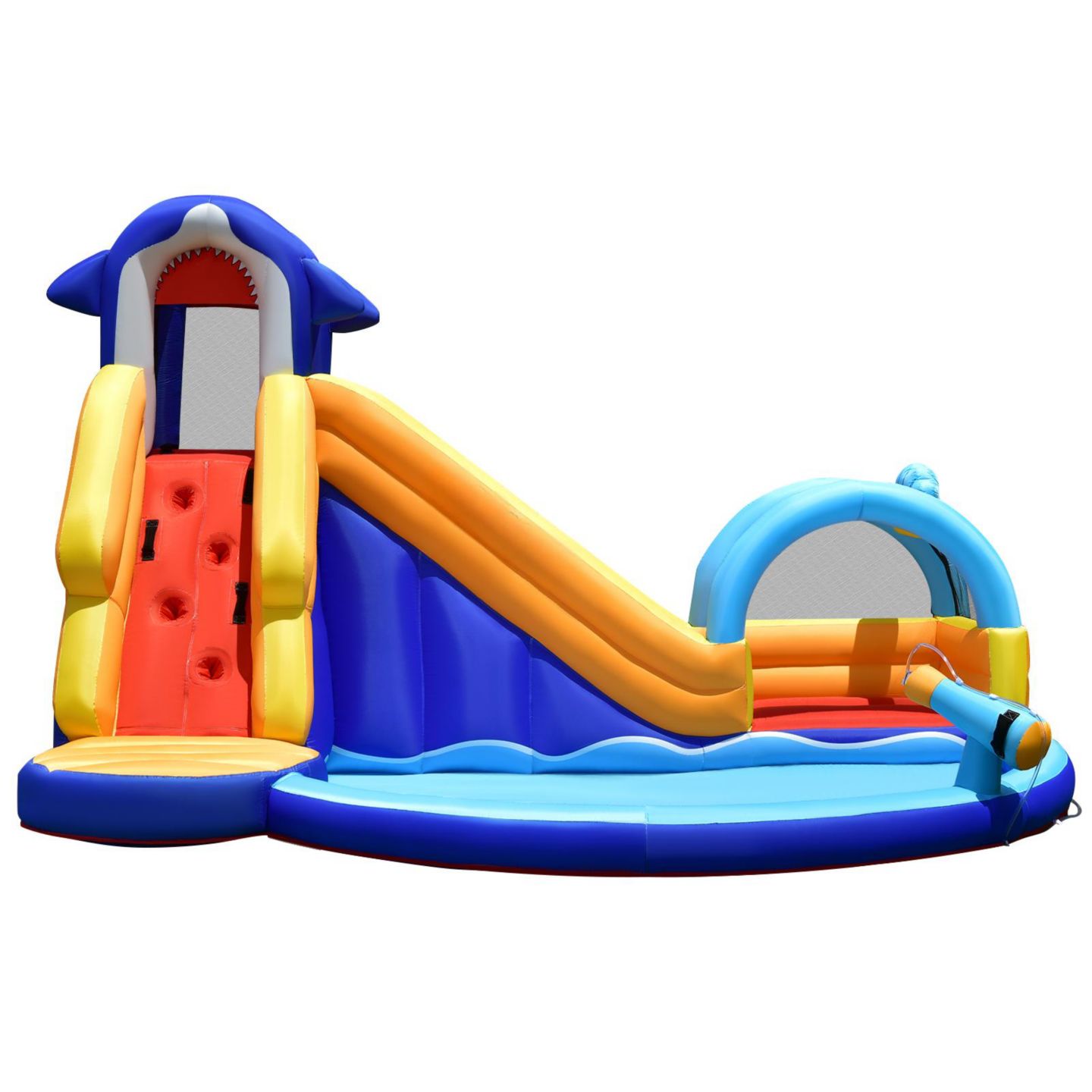 Детская игрушка GOUUN Shark-Themed Water Park Inflatable Bounce House with Slide and Splash Pool, For up to 4 Kids, Ages 3+ — фото 1
