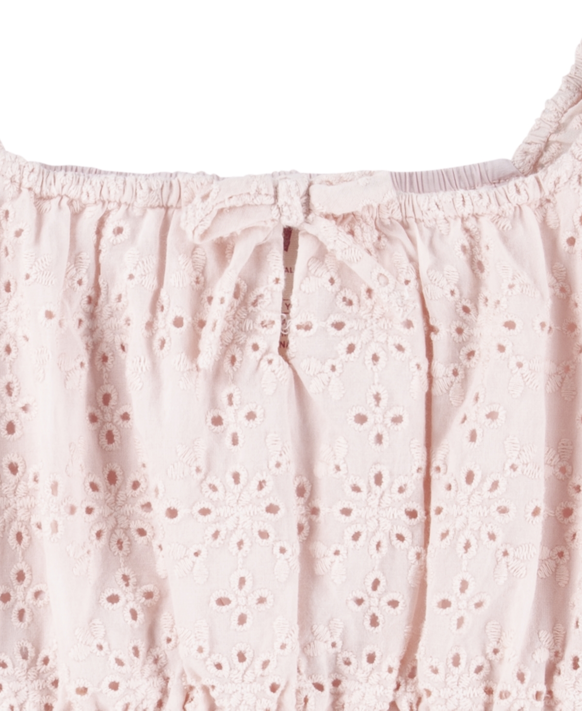 Levi's Big Girls Eyelet Puff Top In English Rose