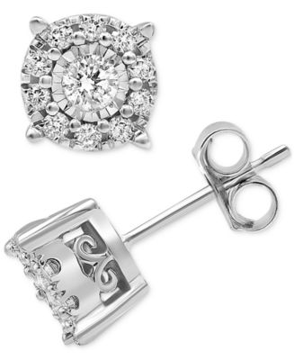 Macy's Diamond Stud Earrings (1/3 ct. t.w.) in 14k White, Yellow or Rose Gold