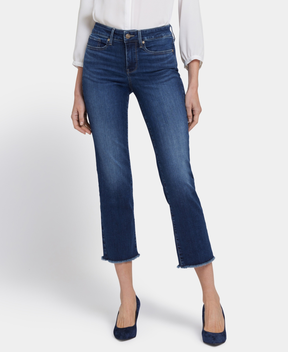 Nydj High Rise Slim Bootcut Ankle Jeans In Crescent Shore In Vantage