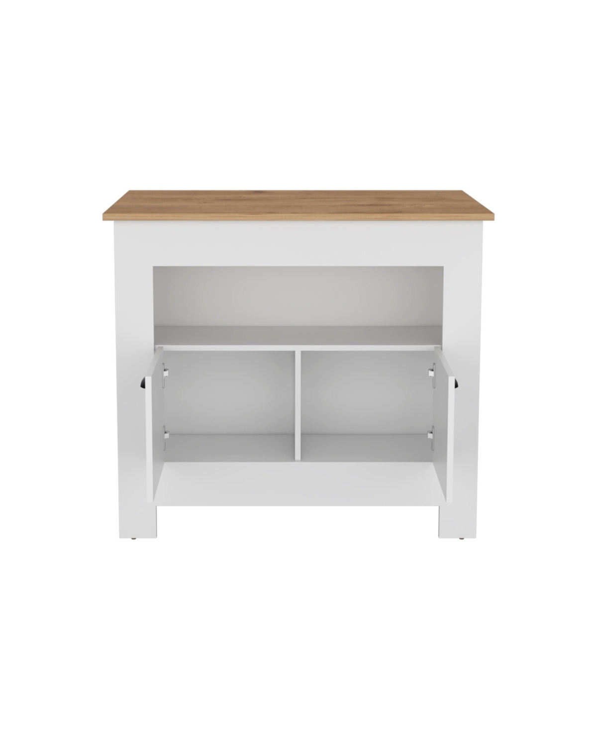 Depot E-Shop Floyd Kitchen Island H, whit 2 doors, 3 shelves