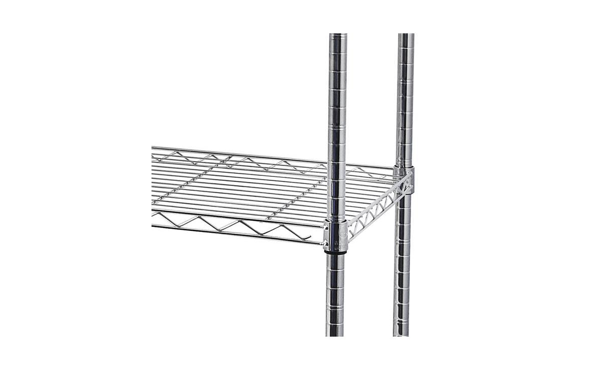 Slickblue 5-Tier Nsf Heavy Duty Adjustable Storage Metal Rack with Wheels & Shelf Liners -- Chrome