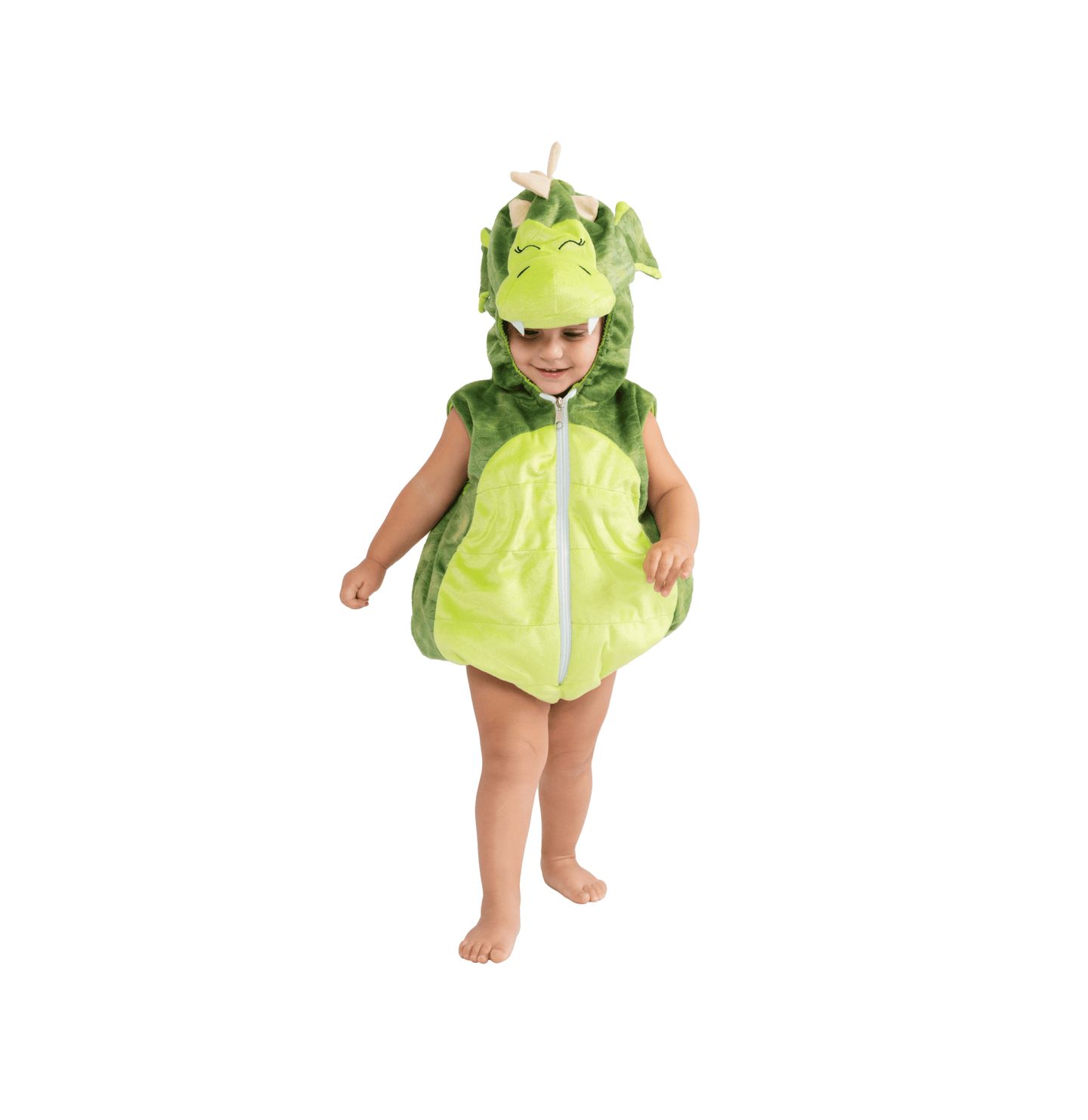 Комбинезон Dress Up America Green Dragon Hooded Romper Costume для мальчиков-малышей — фото 1