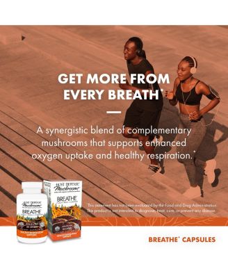Breathe Capsules - Immune & Respiratory Support Mushroom Supplement - Herbal Lung Health Supplement with Chaga, Reishi & Cordyceps