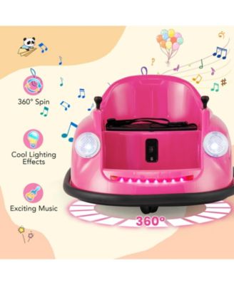 Ride on Bumper Car for Kids with Remote Control 360 Degree Spin LED Light
