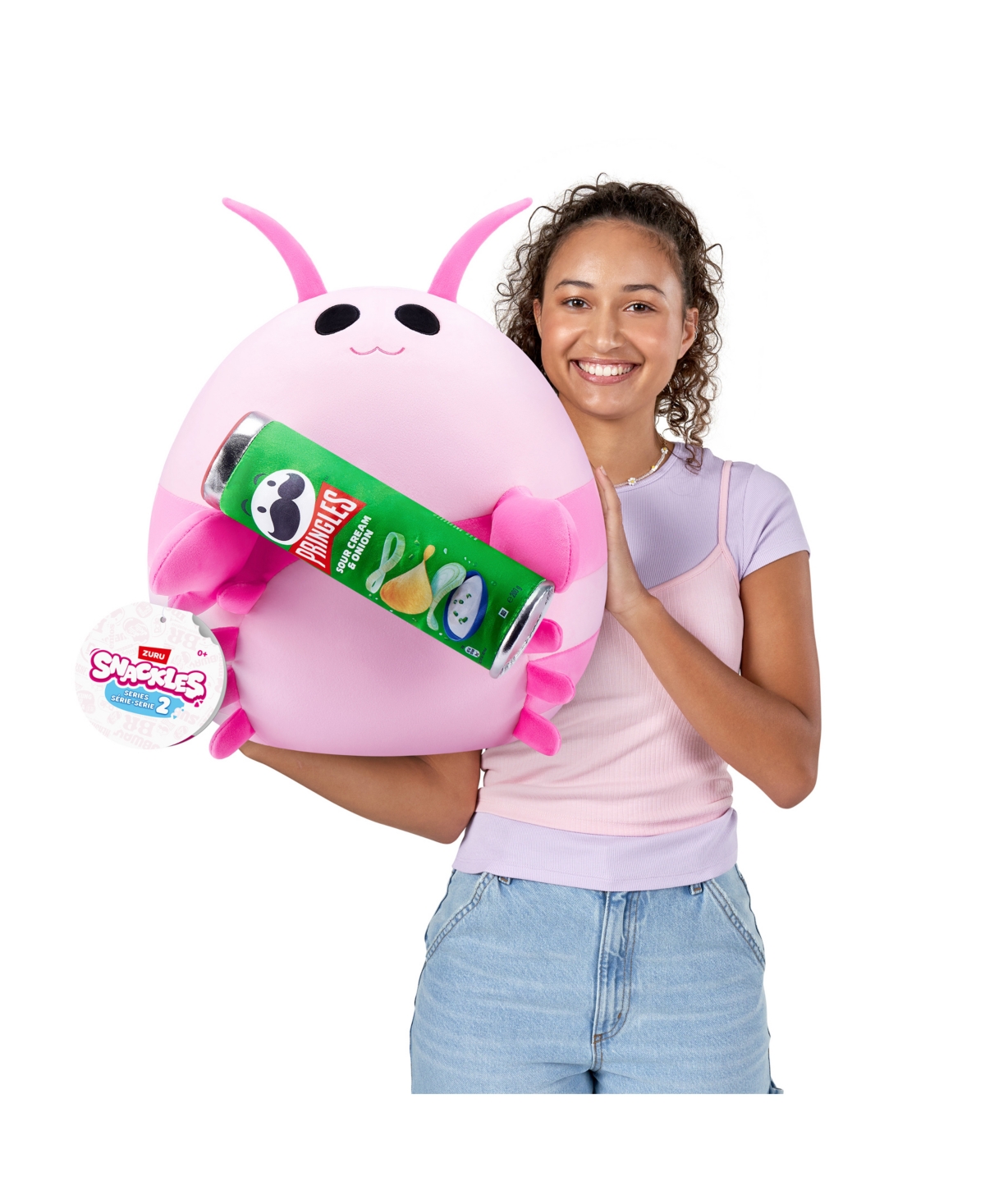 Snackles Zuru Large Pink Hippo And Pringles Soft Plush Toy In No Color