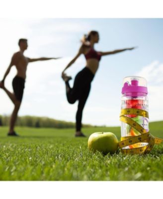 34oz Leakproof Fruit Infuser Water Bottle with Full Length Infusion Rod