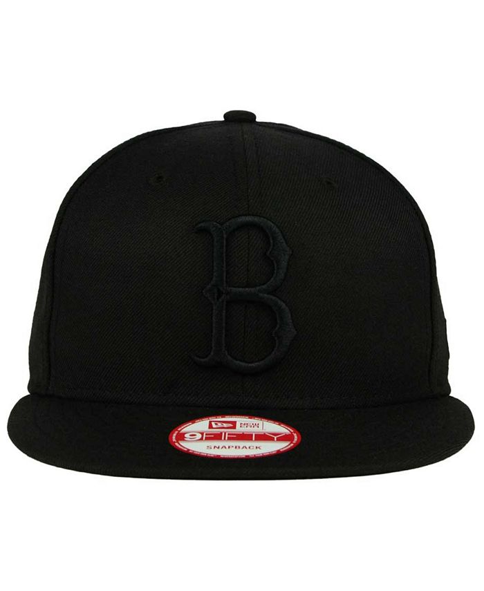 New Era Brooklyn Dodgers Black on Black 9FIFTY Snapback Cap - Macy's