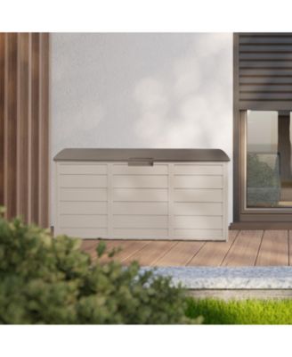 75 Gallon Outdoor Garden Plastic Storage Deck Box – Elegant & Practical Storage Solution