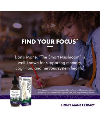 Lion's Mane Extract - Brain Health Support Supplement - Mushroom Supplement to Support Focus & Memory Function - Immune & Nervous System Support Supplement