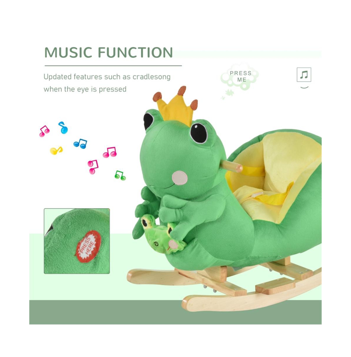 Slickblue Baby Rocking Frog Fun and Safe Ride-On Toy for Infants and Toddlers