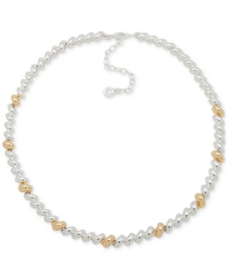 Anne Klein Two-Tone Sculptural Braid-Look Collar Necklace 16 3 extender 3790₽