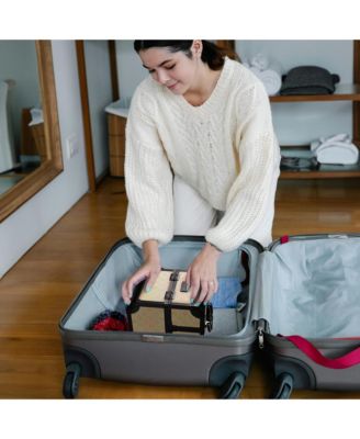 Makeup Train Case Cosmetic Organizer w/ Mirror Artist Grace ForgetMeNot