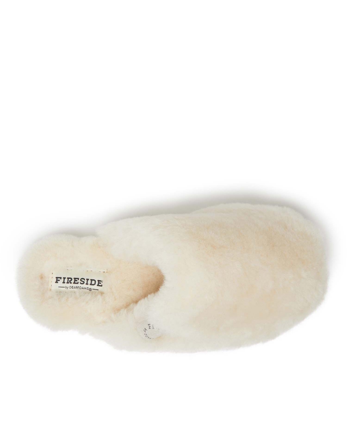 Fireside By Dearfoams Women's Shelly Beach Genuine Shearling Fuzzy Scuff Slipper
