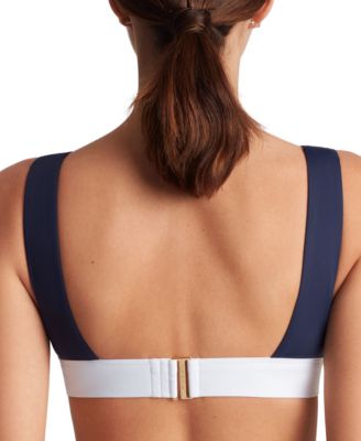 Women's Banded Modern V-Neck Bikini Top