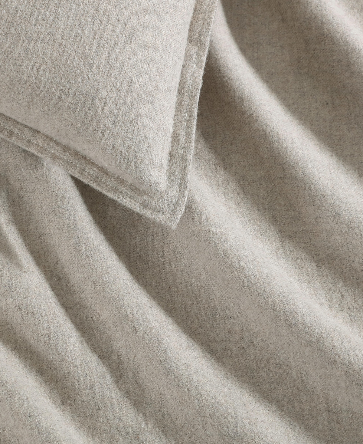 Calvin Klein Melange Flannel 3-pc. Duvet Cover Set, King In Natural