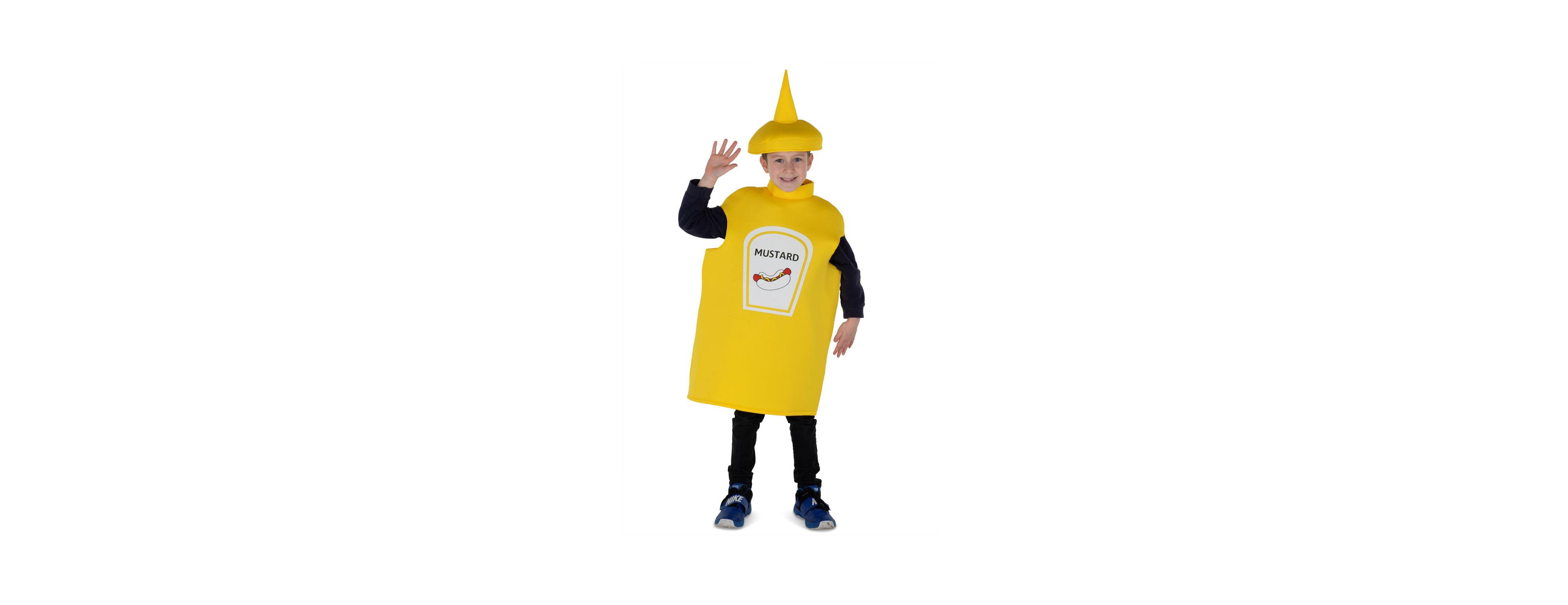 Dress Up America Kids Mustard Bottle Tunic & Hat Costume Set