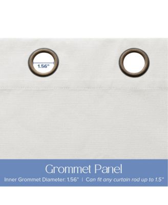 Linen Texture Blackout Grommet Curtains Pair(2 Panels), 52"×84"