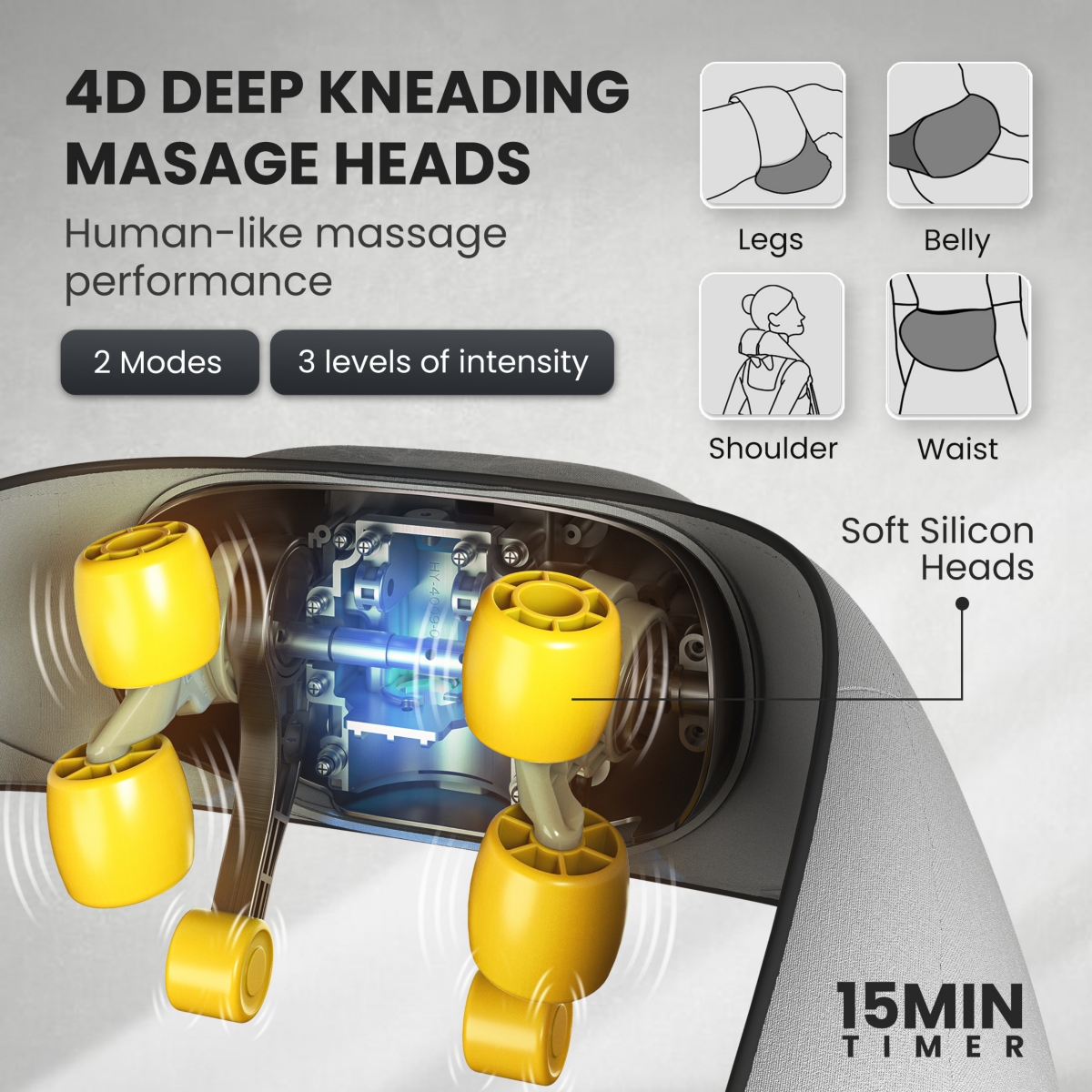 Miko Shiatsu Neck and Back Massager Hands Free & Heat