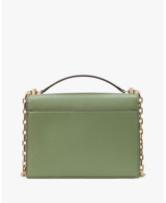 сумка через плечо с цепочкой из кожи Кейт Спейд в стиле Нью-Йорк Деко с галькой