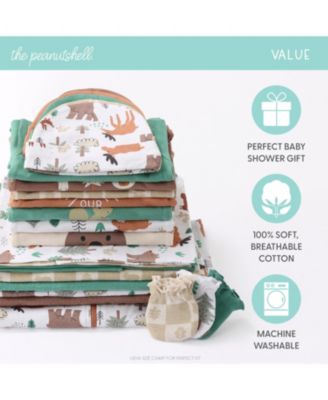 Baby Boys Layette Gift Set Boys, Woodland Animals, 23 Essential Pieces, 0-3 Months