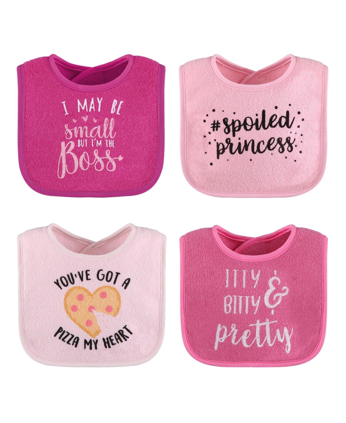 The Peanutshell Baby Girls Terry Bibs, 16 Pack for Feeding, Teething, or Drooling Foods/Neutral Foods