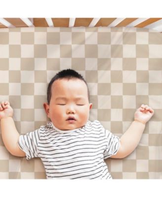 Cheerful Check Cotton Jersey 4 Pack Fitted Crib Sheets