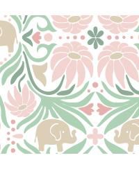 Botanical Elephant Bassinet Sheets for Newborn Baby Girl, 4 Pack Set