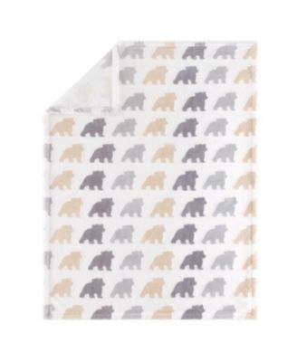 Grey, Tan and Green Woodscape 5 Piece Crib Bedding Set for Baby Boys or Girls, Nursery Set with Blanket