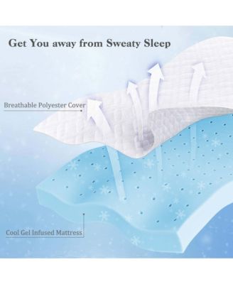 3" Gel-Infused Memory Foam Mattress Topper with Removable & Washable Cover