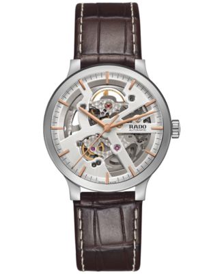 Rado - Women's Swiss Automatic Centrix Brown Leather Strap Watch 38mm R30179105