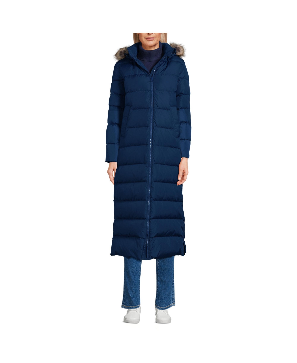 Women's Tall Max 600 Down Long Maxi Coat - Deep sea navy