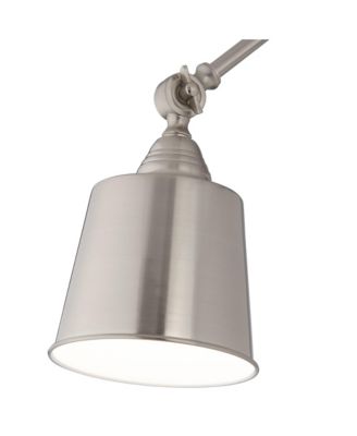 Mendes Modern Industrial Adjustable Swing Arm Wall Lamp Brushed Nickel Hardwired Light Fixture Metal Shade for Bedroom Bedside House Reading Living Room Home Hallway Dining