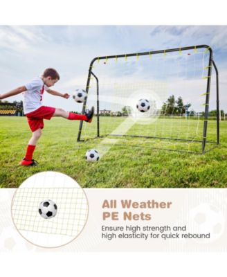2-in-1 Kids Soccer Rebounder and Soccer Goal with Adjustable Height
